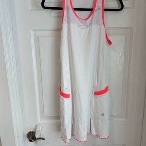 Sofibella White and with Orange Tennis Dress